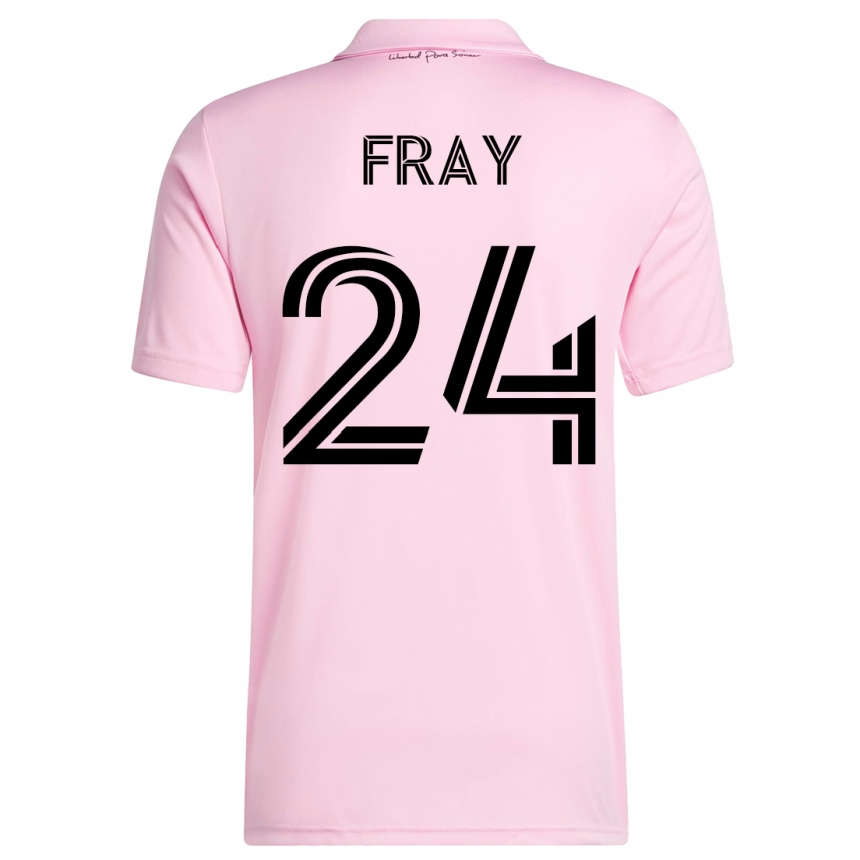Kinder Fußball Ian Fray #24 Rosa Heimtrikot Trikot 2023/24 T-Shirt Luxemburg