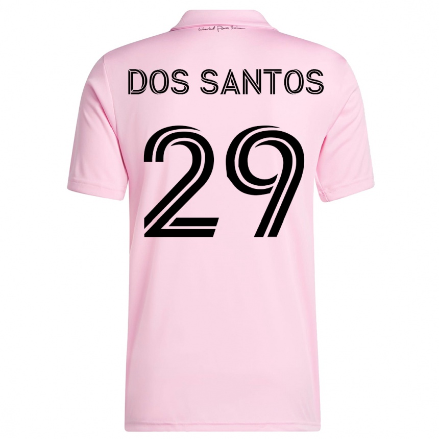 Kinder Fußball Cj Dos Santos #29 Rosa Heimtrikot Trikot 2023/24 T-Shirt Luxemburg