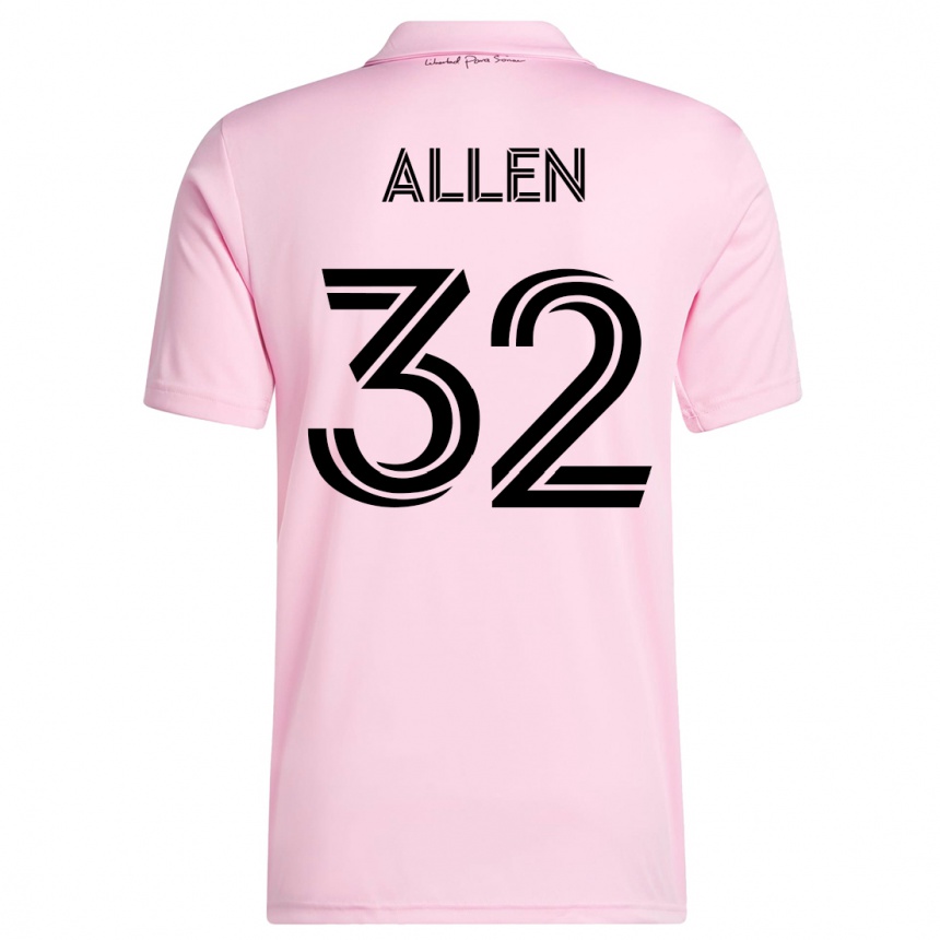 Kinder Fußball Noah Allen #32 Rosa Heimtrikot Trikot 2023/24 T-Shirt Luxemburg