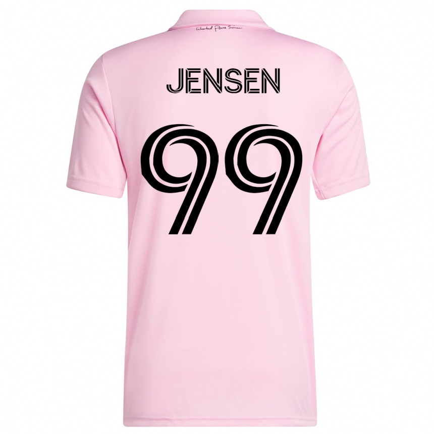 Kinder Fußball Cole Jensen #99 Rosa Heimtrikot Trikot 2023/24 T-Shirt Luxemburg