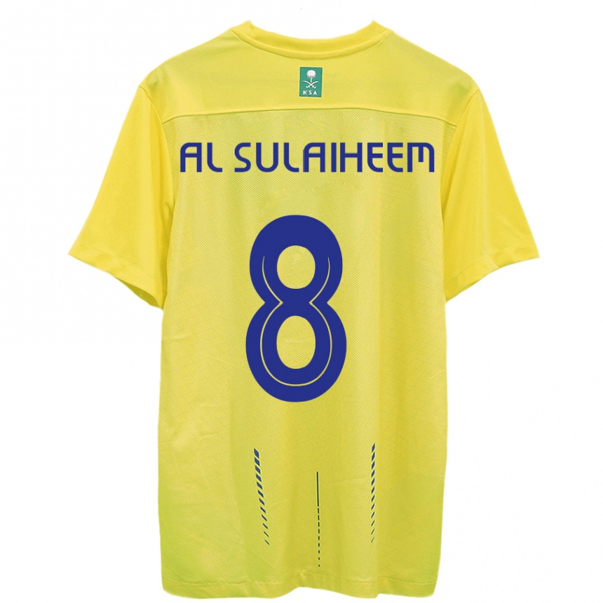 Kinder Fußball Abdulmajeed Al-Sulaiheem #8 Gelb Heimtrikot Trikot 2023/24 T-Shirt Luxemburg