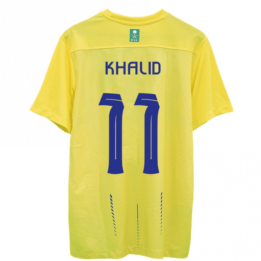 Kinder Fußball Khalid Al-Ghannam #11 Gelb Heimtrikot Trikot 2023/24 T-Shirt Luxemburg