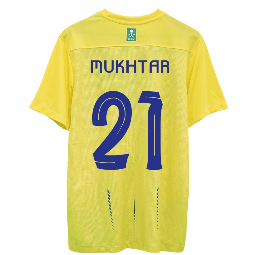 Kinder Fußball Mukhtar Ali #21 Gelb Heimtrikot Trikot 2023/24 T-Shirt Luxemburg