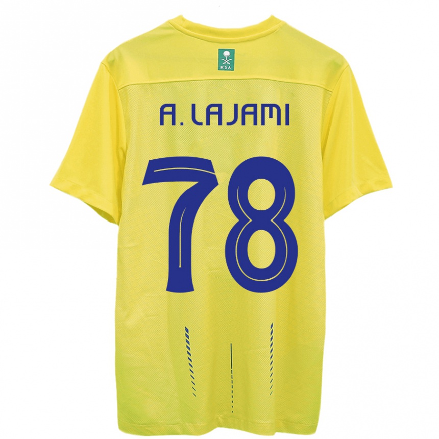 Kinder Fußball Ali Lajami #78 Gelb Heimtrikot Trikot 2023/24 T-Shirt Luxemburg