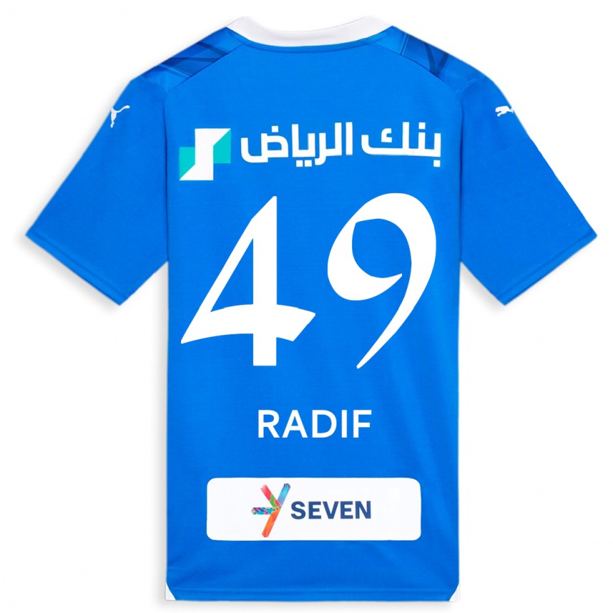 Kinder Fußball Abdullah Radif #49 Blau Heimtrikot Trikot 2023/24 T-Shirt Luxemburg