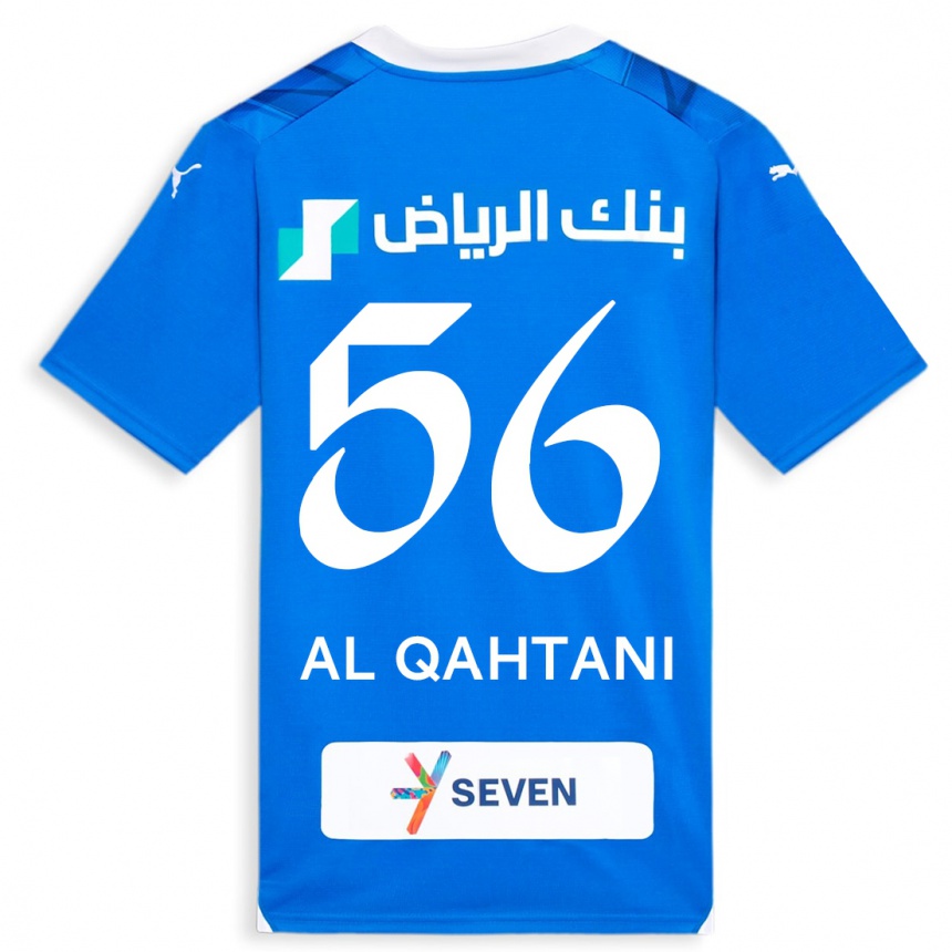 Kinder Fußball Mohammed Al-Qahtani #56 Blau Heimtrikot Trikot 2023/24 T-Shirt Luxemburg