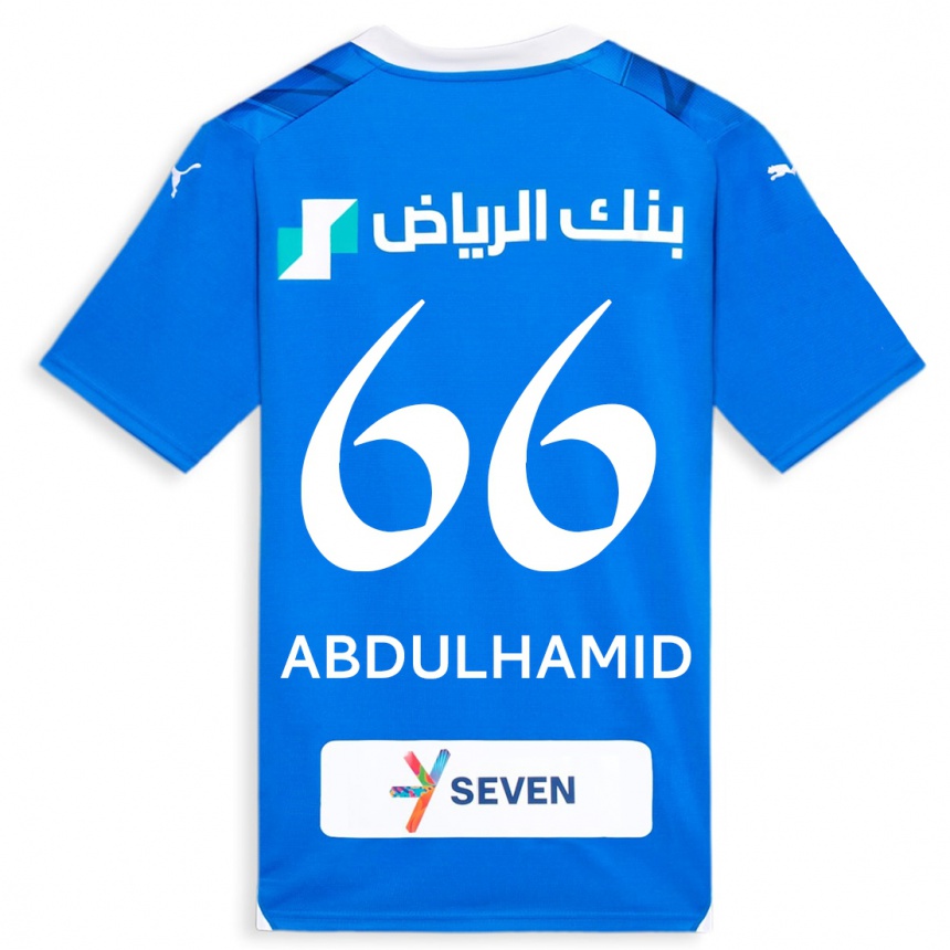 Kinder Fußball Saud Abdulhamid #66 Blau Heimtrikot Trikot 2023/24 T-Shirt Luxemburg
