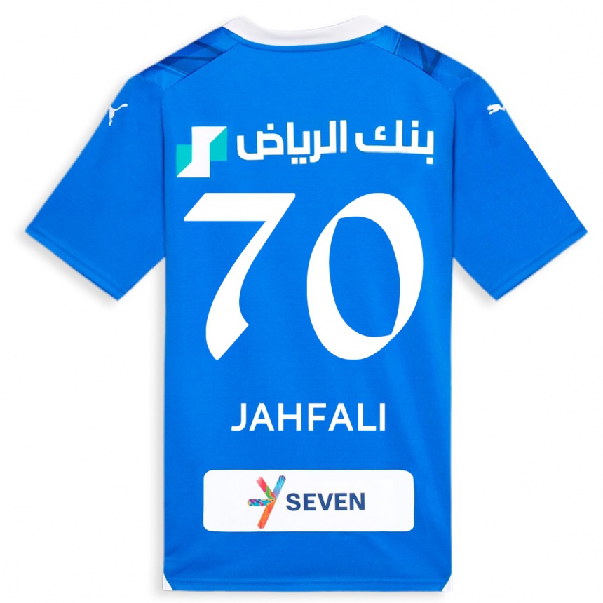 Kinder Fußball Mohammed Jahfali #70 Blau Heimtrikot Trikot 2023/24 T-Shirt Luxemburg