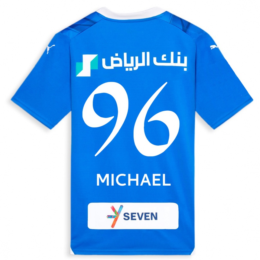Kinder Fußball Michael #96 Blau Heimtrikot Trikot 2023/24 T-Shirt Luxemburg