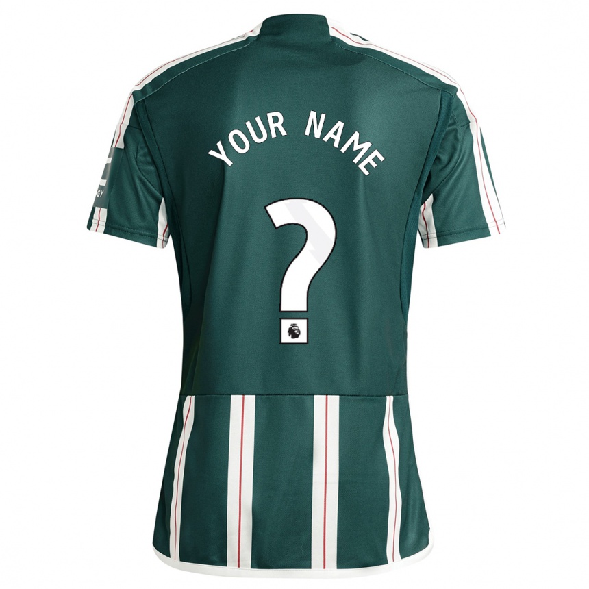 Kinder Fußball Ihren Namen #0 Dunkelgrün Auswärtstrikot Trikot 2023/24 T-Shirt Luxemburg