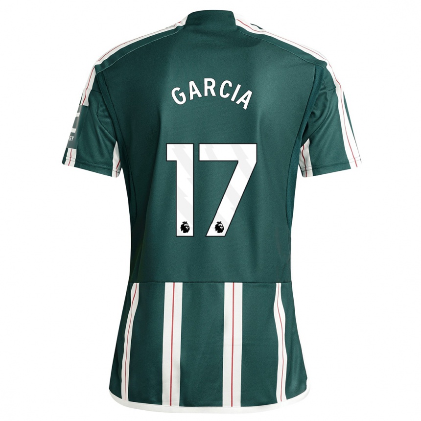 Kinder Fußball Lucia Garcia #17 Dunkelgrün Auswärtstrikot Trikot 2023/24 T-Shirt Luxemburg