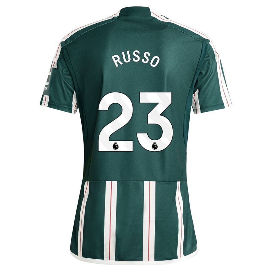 Kinder Fußball Alessia Russo #23 Dunkelgrün Auswärtstrikot Trikot 2023/24 T-Shirt Luxemburg