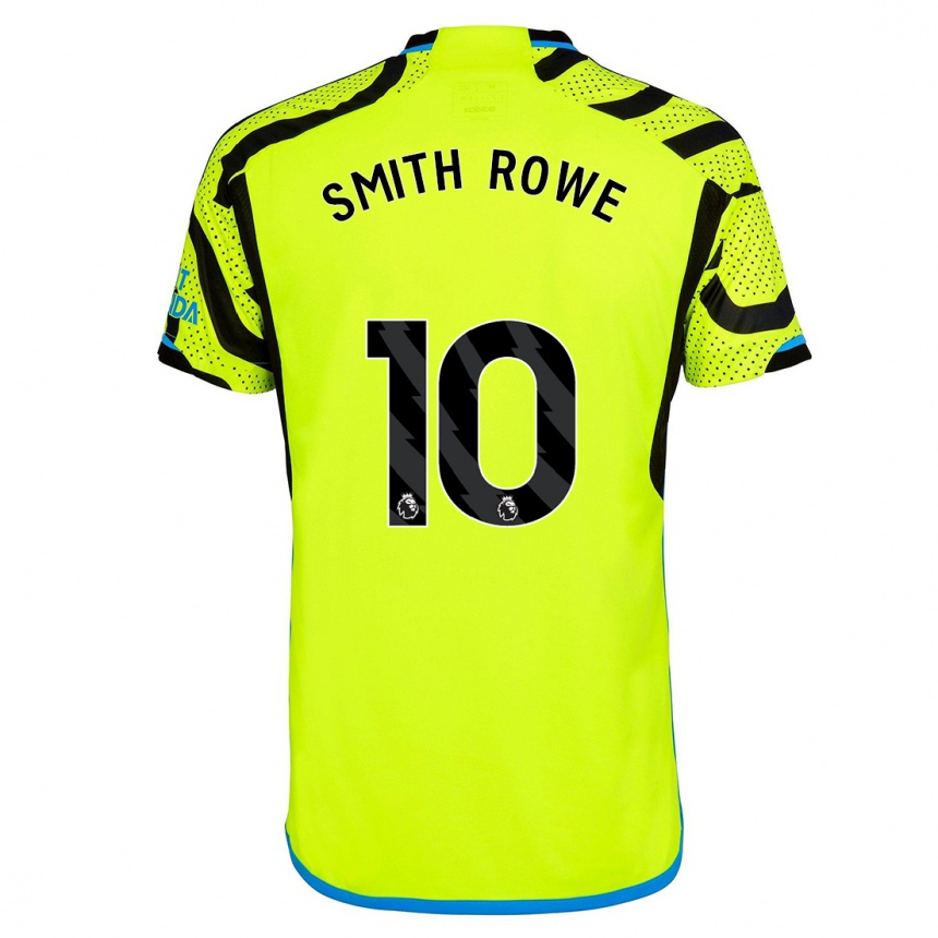 Kinder Fußball Emile Smith Rowe #10 Gelb Auswärtstrikot Trikot 2023/24 T-Shirt Luxemburg