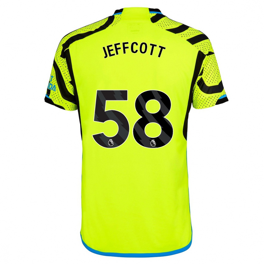 Kinder Fußball Henry Jeffcott #58 Gelb Auswärtstrikot Trikot 2023/24 T-Shirt Luxemburg
