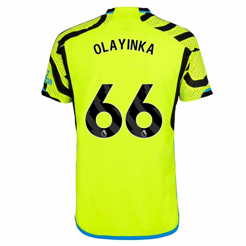 Kinder Fußball James Olayinka #66 Gelb Auswärtstrikot Trikot 2023/24 T-Shirt Luxemburg