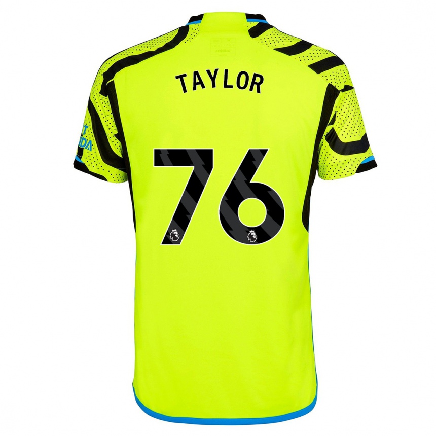 Kinder Fußball Kido Taylor Hart #76 Gelb Auswärtstrikot Trikot 2023/24 T-Shirt Luxemburg