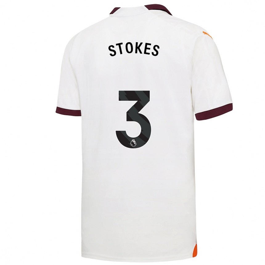 Kinder Fußball Demi Stokes #3 Weiß Auswärtstrikot Trikot 2023/24 T-Shirt Luxemburg