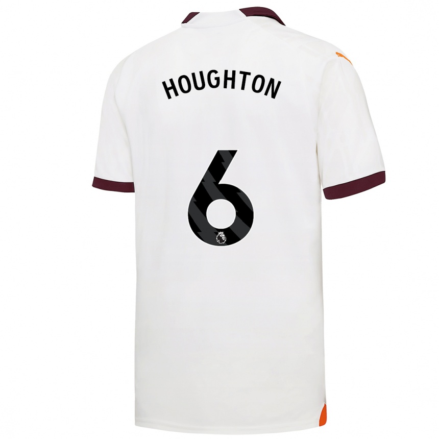 Kinder Fußball Steph Houghton #6 Weiß Auswärtstrikot Trikot 2023/24 T-Shirt Luxemburg