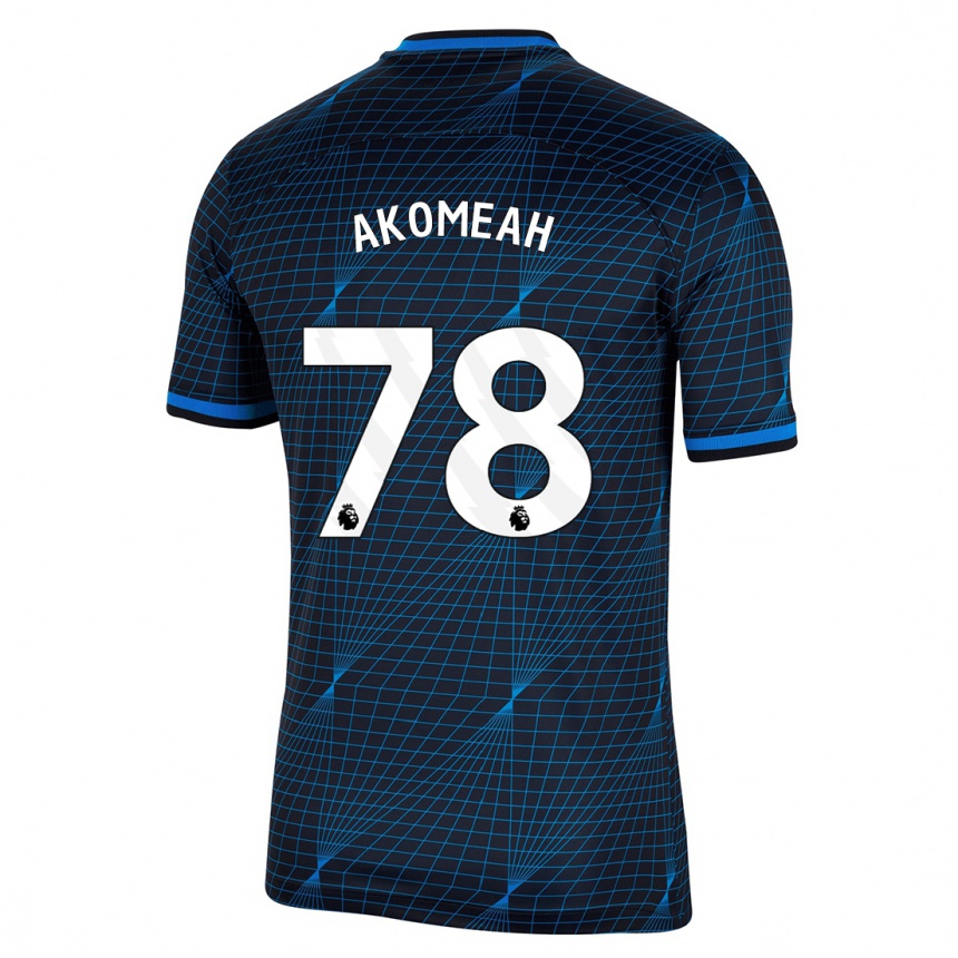 Kinder Fußball Travis Akomeah #78 Dunkelblau Auswärtstrikot Trikot 2023/24 T-Shirt Luxemburg