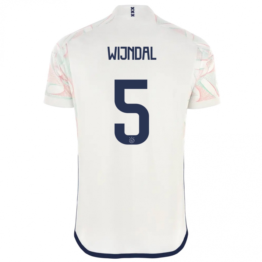 Kinder Fußball Owen Wijndal #5 Weiß Auswärtstrikot Trikot 2023/24 T-Shirt Luxemburg