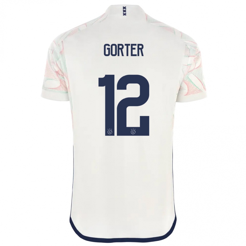 Kinder Fußball Jay Gorter #12 Weiß Auswärtstrikot Trikot 2023/24 T-Shirt Luxemburg