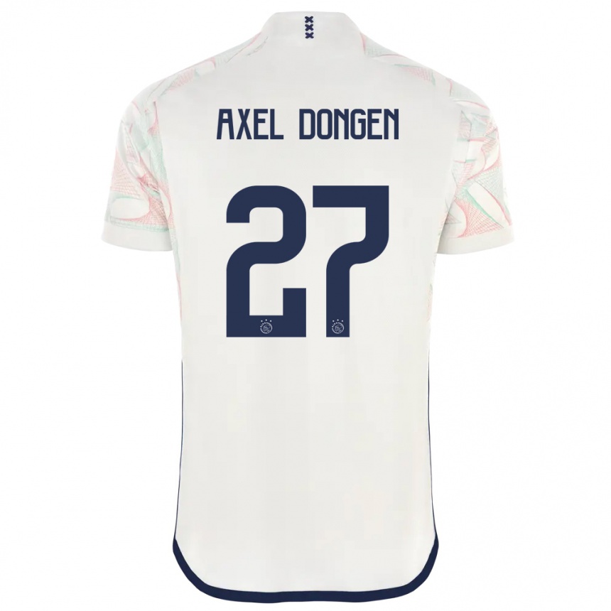 Kinder Fußball Amourricho Van Axel Dongen #27 Weiß Auswärtstrikot Trikot 2023/24 T-Shirt Luxemburg