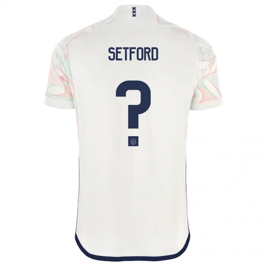 Kinder Fußball Charlie Setford #0 Weiß Auswärtstrikot Trikot 2023/24 T-Shirt Luxemburg