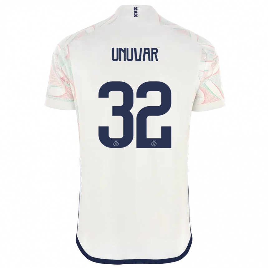 Kinder Fußball Naci Unuvar #32 Weiß Auswärtstrikot Trikot 2023/24 T-Shirt Luxemburg