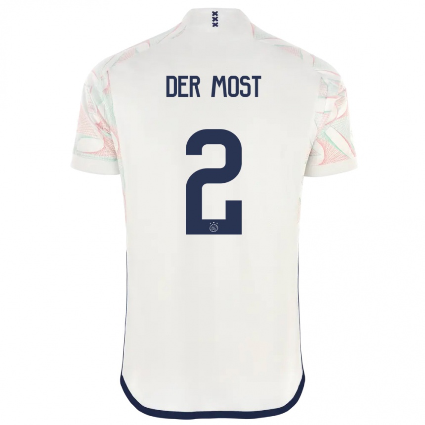 Kinder Fußball Liza Van Der Most #2 Weiß Auswärtstrikot Trikot 2023/24 T-Shirt Luxemburg