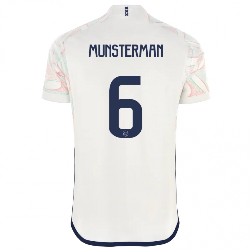 Kinder Fußball Marthe Munsterman #6 Weiß Auswärtstrikot Trikot 2023/24 T-Shirt Luxemburg