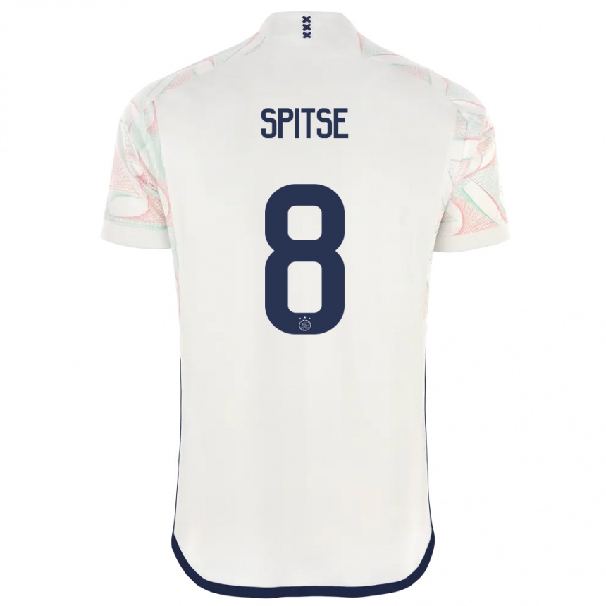 Kinder Fußball Sherida Spitse #8 Weiß Auswärtstrikot Trikot 2023/24 T-Shirt Luxemburg