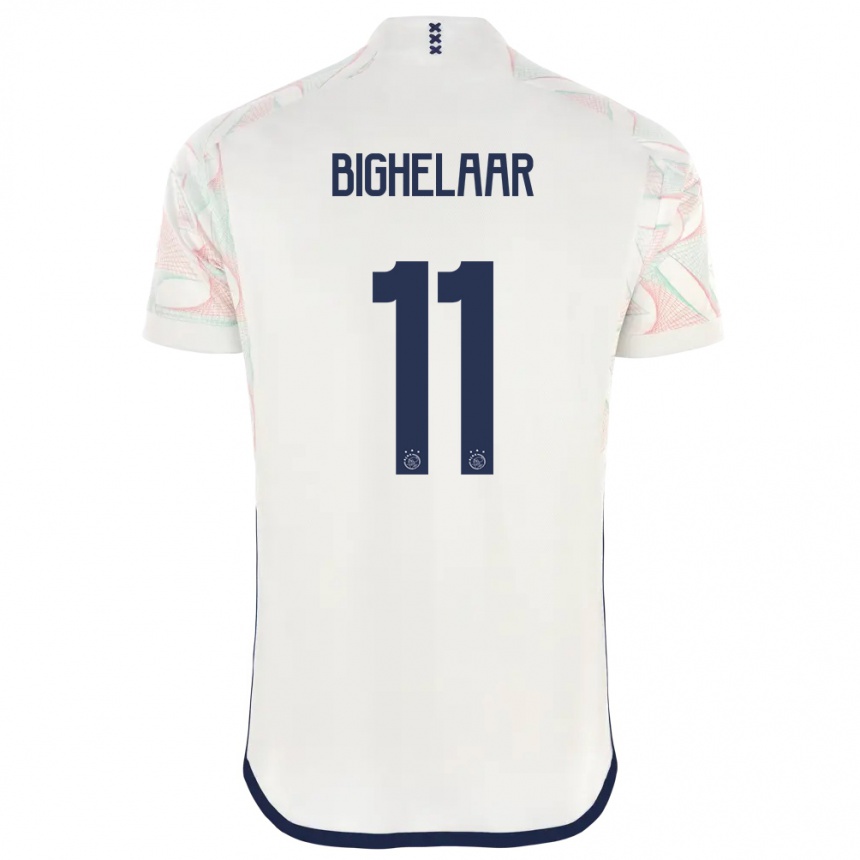 Kinder Fußball Marjolijn Van Den Bighelaar #11 Weiß Auswärtstrikot Trikot 2023/24 T-Shirt Luxemburg