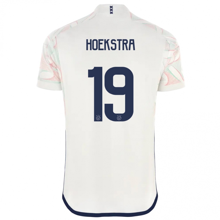 Kinder Fußball Tiny Hoekstra #19 Weiß Auswärtstrikot Trikot 2023/24 T-Shirt Luxemburg