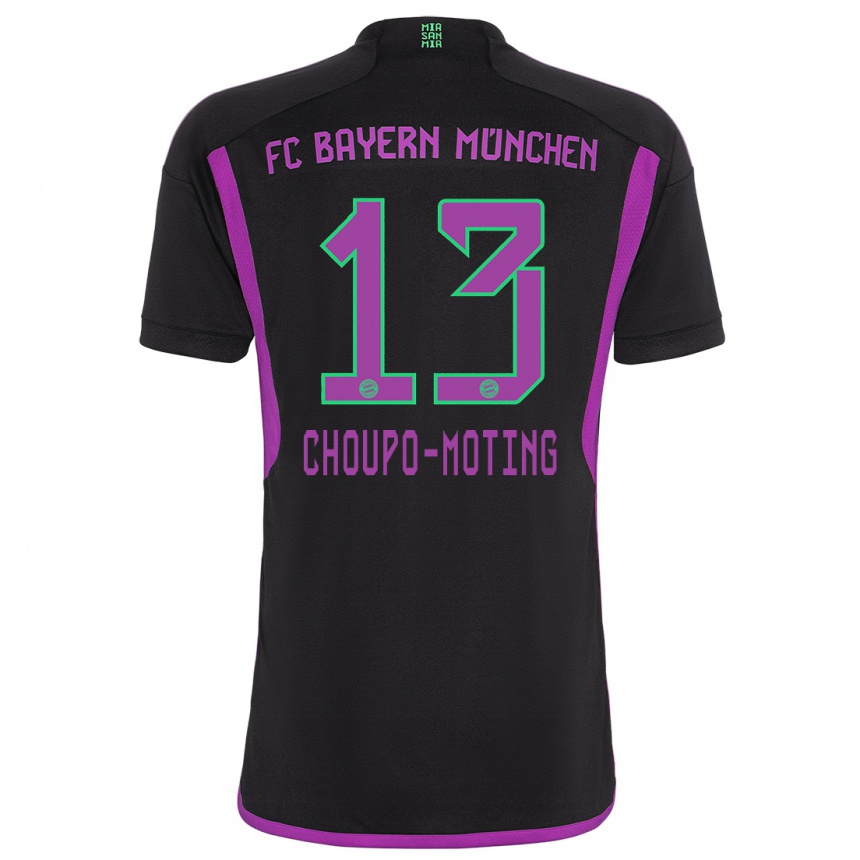 Kinder Fußball Eric Maxim Choupo-Moting #13 Schwarz Auswärtstrikot Trikot 2023/24 T-Shirt Luxemburg