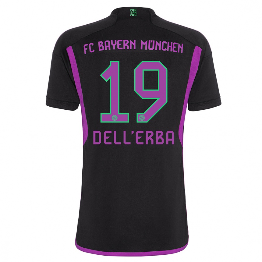 Kinder Fußball Davide Dell'erba #19 Schwarz Auswärtstrikot Trikot 2023/24 T-Shirt Luxemburg
