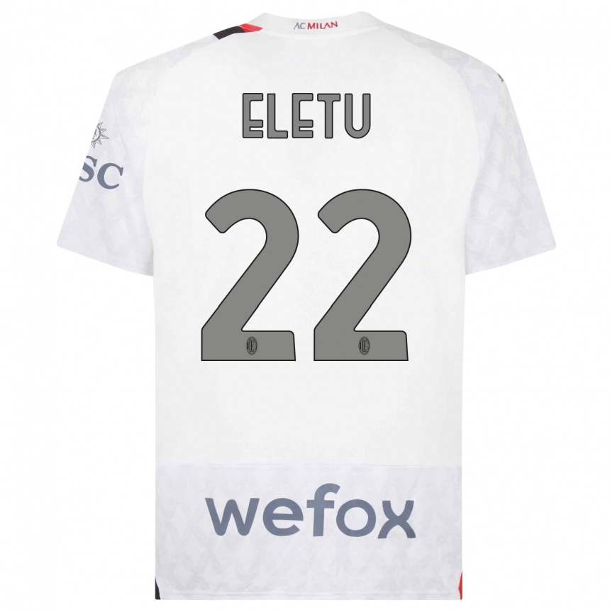Kinder Fußball Victor Eletu #22 Weiß Auswärtstrikot Trikot 2023/24 T-Shirt Luxemburg