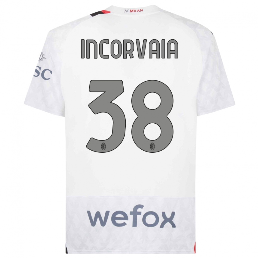 Kinder Fußball Giovanni Incorvaia #38 Weiß Auswärtstrikot Trikot 2023/24 T-Shirt Luxemburg