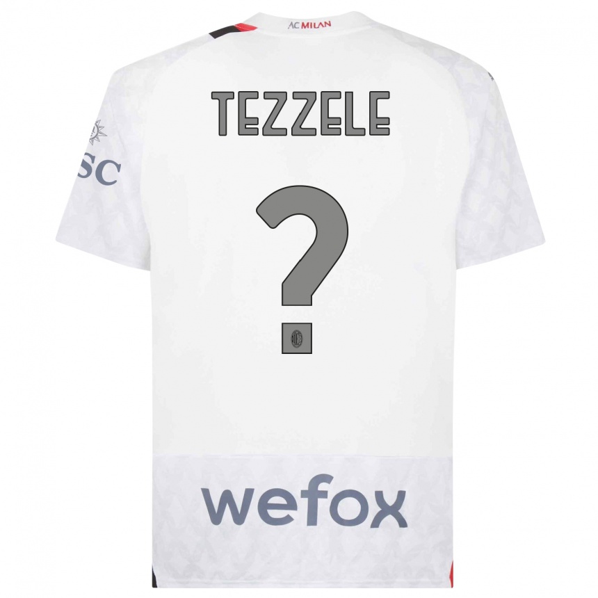 Kinder Fußball Matteo Tezzele #0 Weiß Auswärtstrikot Trikot 2023/24 T-Shirt Luxemburg