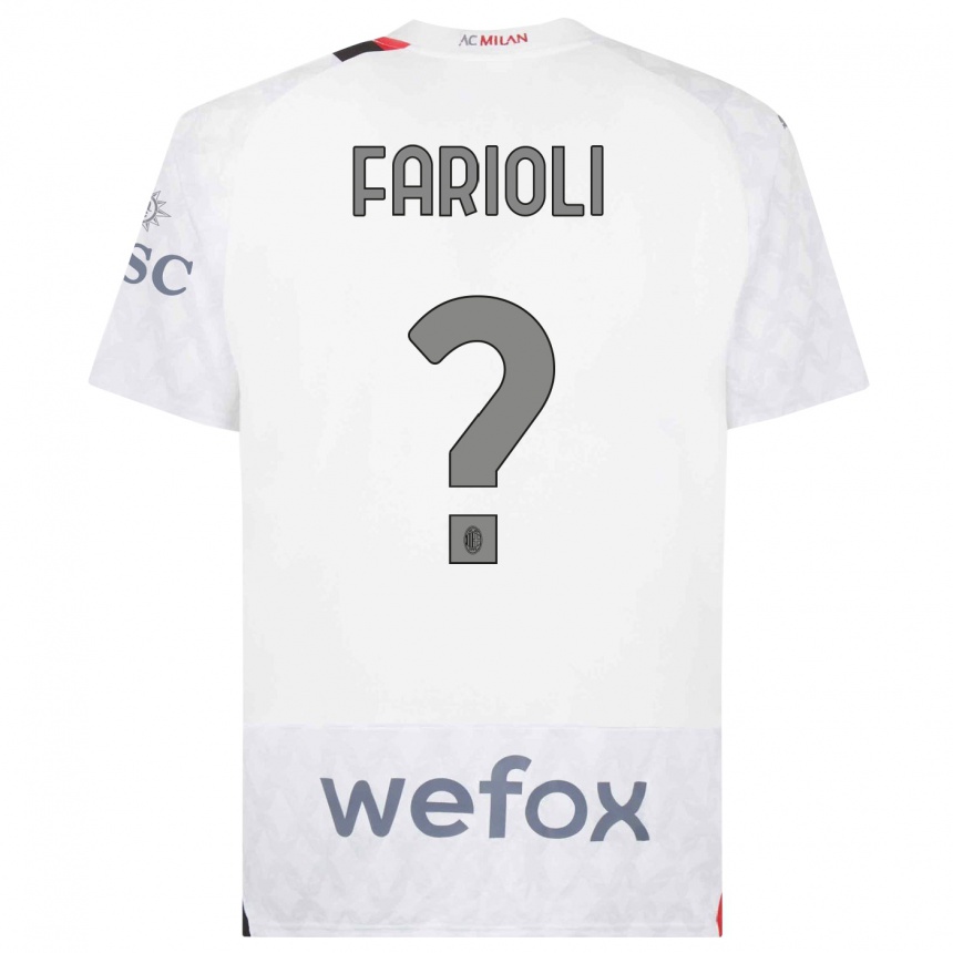 Kinder Fußball Simone Farioli #0 Weiß Auswärtstrikot Trikot 2023/24 T-Shirt Luxemburg