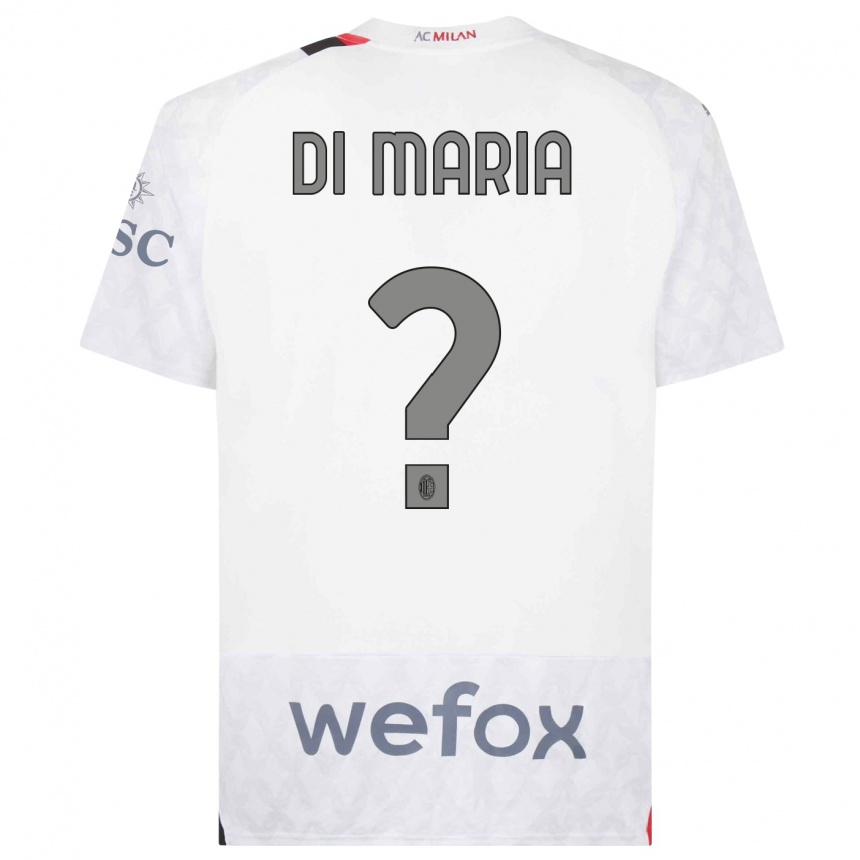 Kinder Fußball Alessandro Di Maria #0 Weiß Auswärtstrikot Trikot 2023/24 T-Shirt Luxemburg