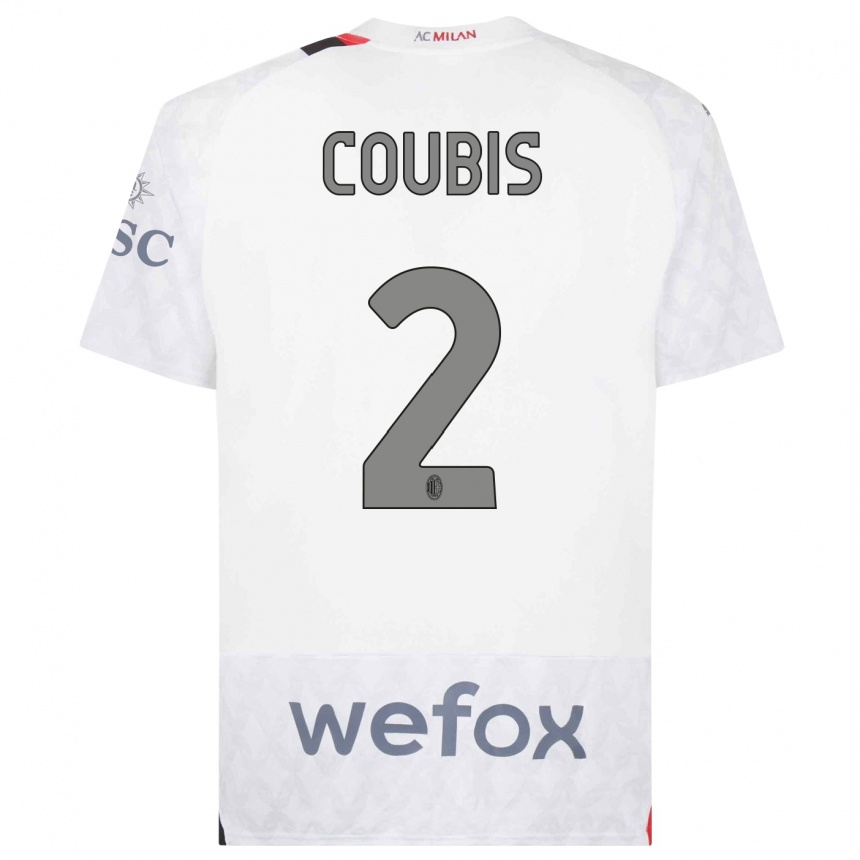 Kinder Fußball Andrei Coubis #2 Weiß Auswärtstrikot Trikot 2023/24 T-Shirt Luxemburg