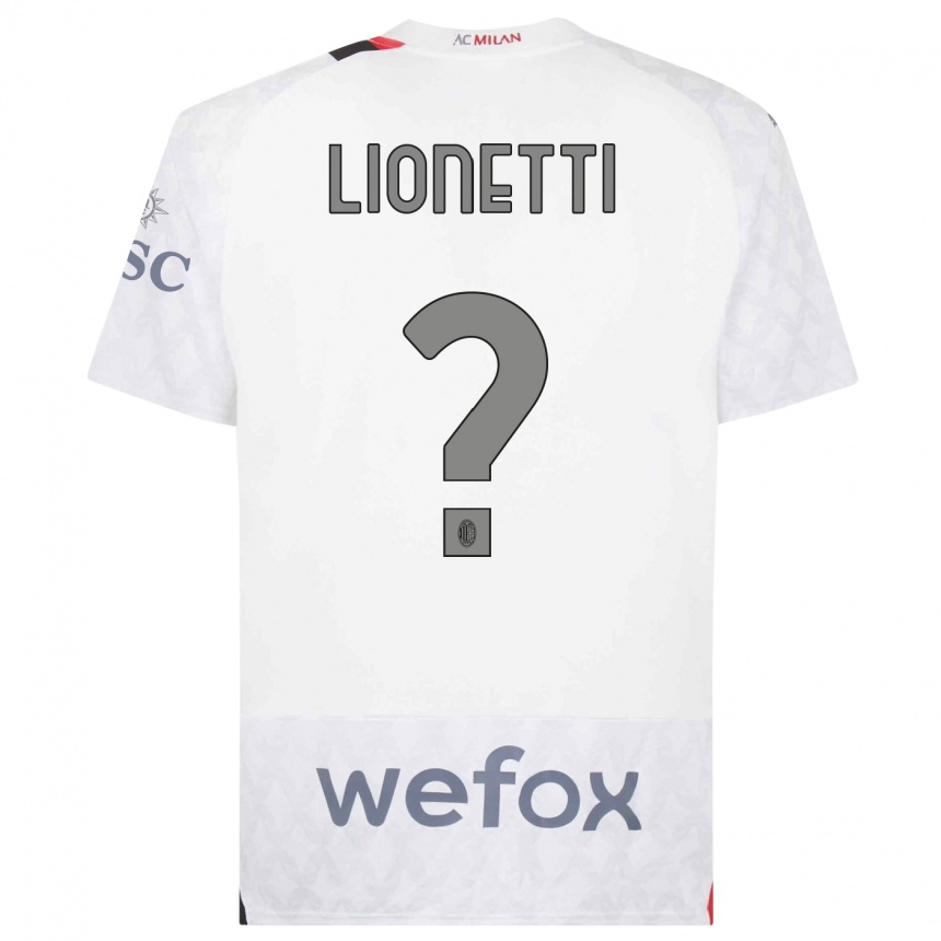 Kinder Fußball Francesco Lionetti #0 Weiß Auswärtstrikot Trikot 2023/24 T-Shirt Luxemburg