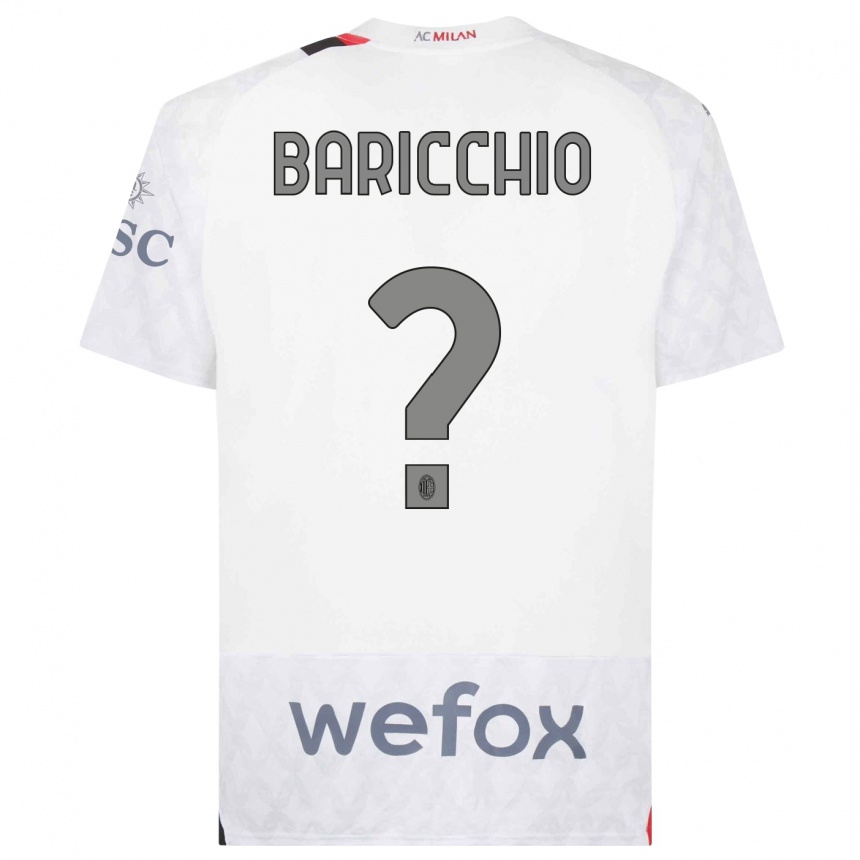 Kinder Fußball Luca Baricchio #0 Weiß Auswärtstrikot Trikot 2023/24 T-Shirt Luxemburg