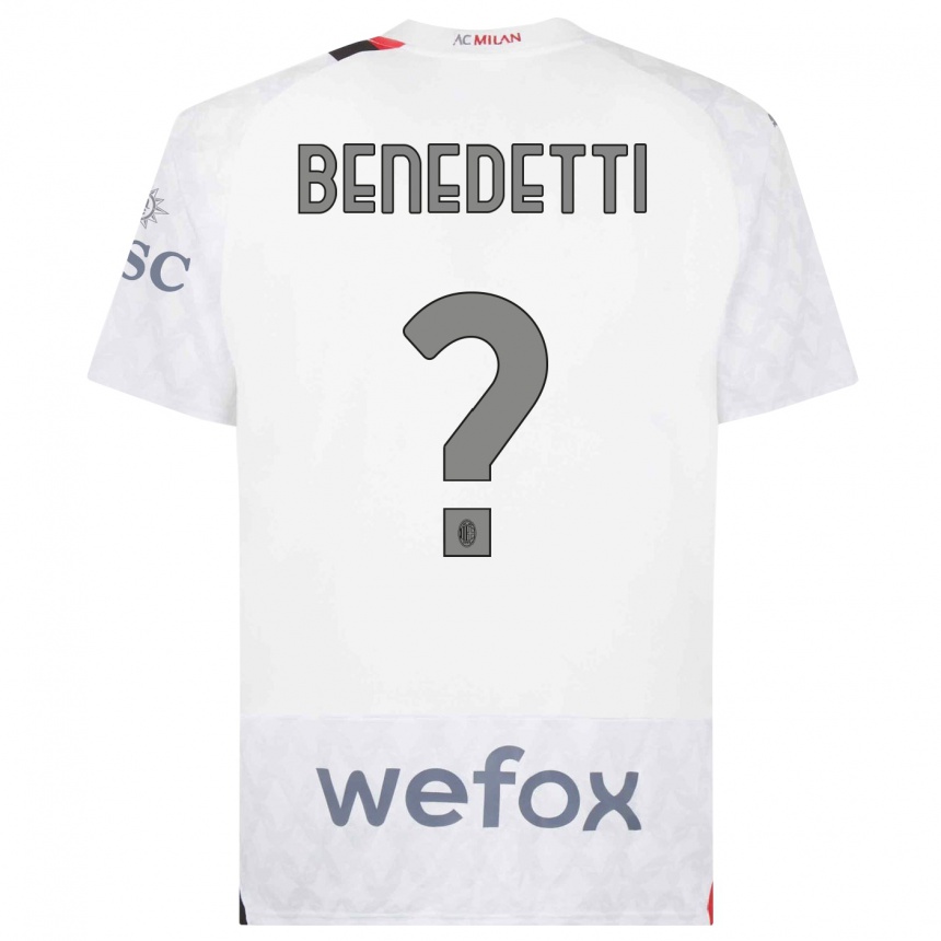 Kinder Fußball Emanuele Benedetti #0 Weiß Auswärtstrikot Trikot 2023/24 T-Shirt Luxemburg