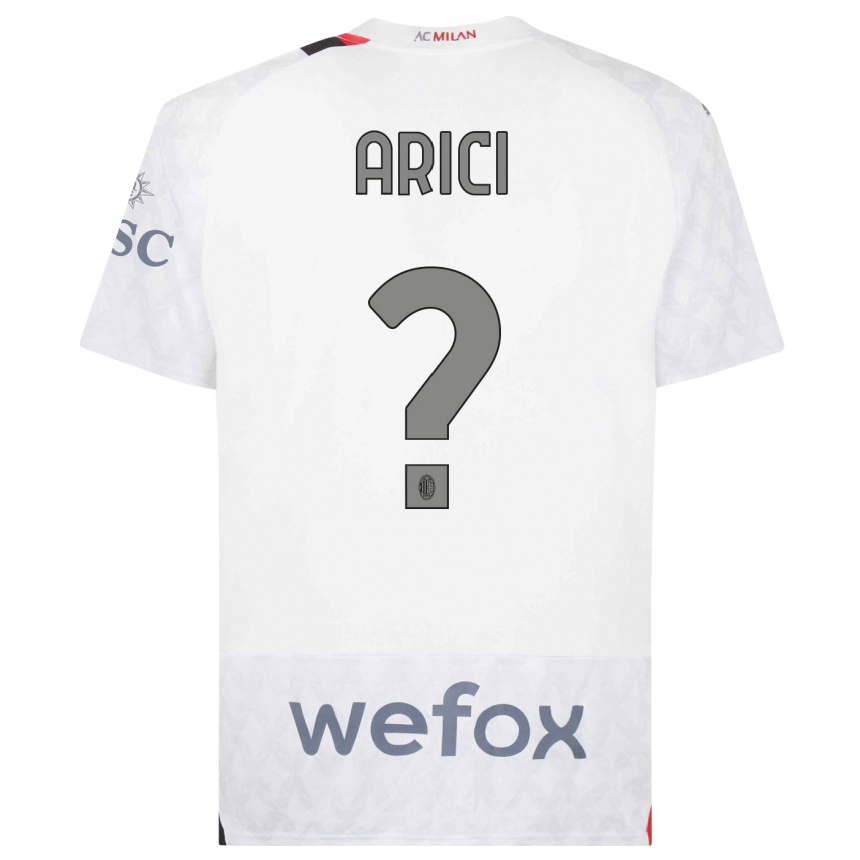 Kinder Fußball Alberto Arici #0 Weiß Auswärtstrikot Trikot 2023/24 T-Shirt Luxemburg