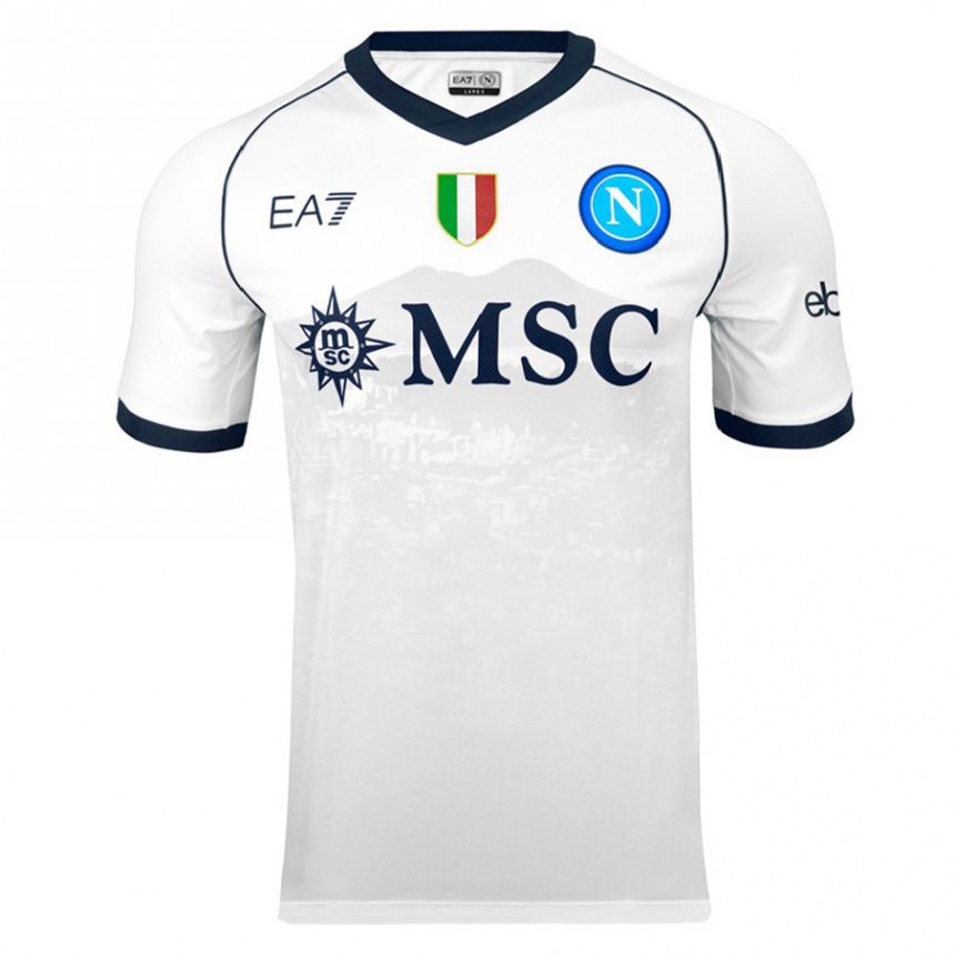 Kinder Fußball Giovanni Simeone #18 Weiß Auswärtstrikot Trikot 2023/24 T-Shirt Luxemburg