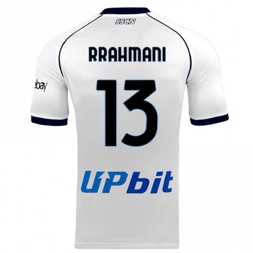 Kinder Fußball Amir Rrahmani #13 Weiß Auswärtstrikot Trikot 2023/24 T-Shirt Luxemburg
