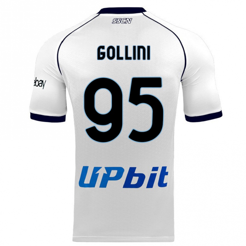 Kinder Fußball Pierluigi Gollini #95 Weiß Auswärtstrikot Trikot 2023/24 T-Shirt Luxemburg