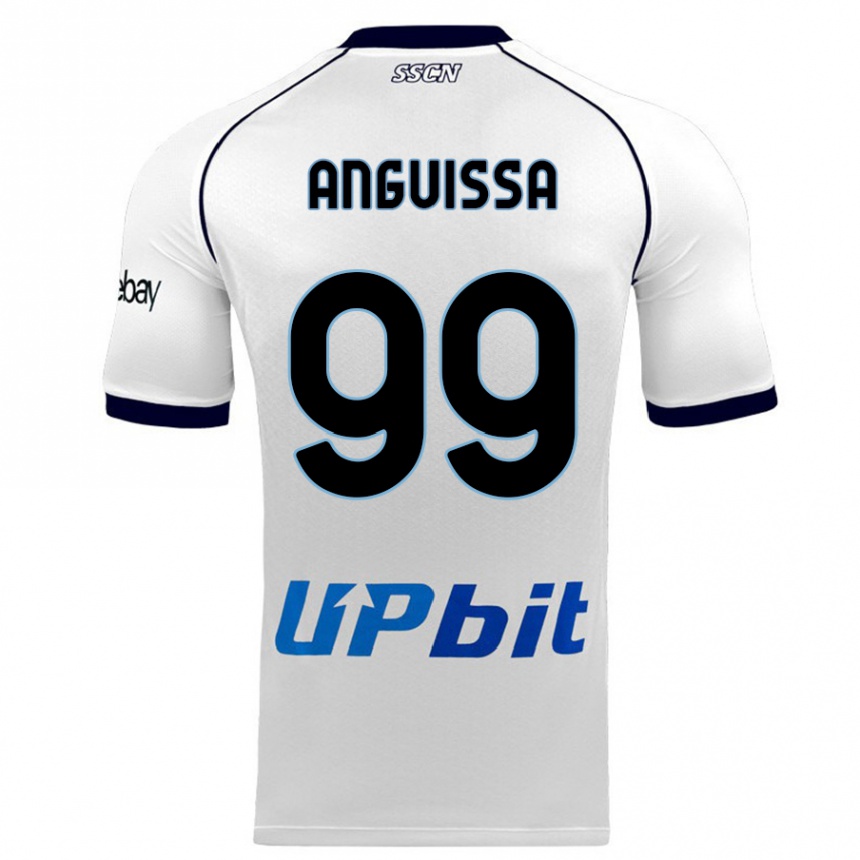 Kinder Fußball Andre Zambo Anguissa #99 Weiß Auswärtstrikot Trikot 2023/24 T-Shirt Luxemburg