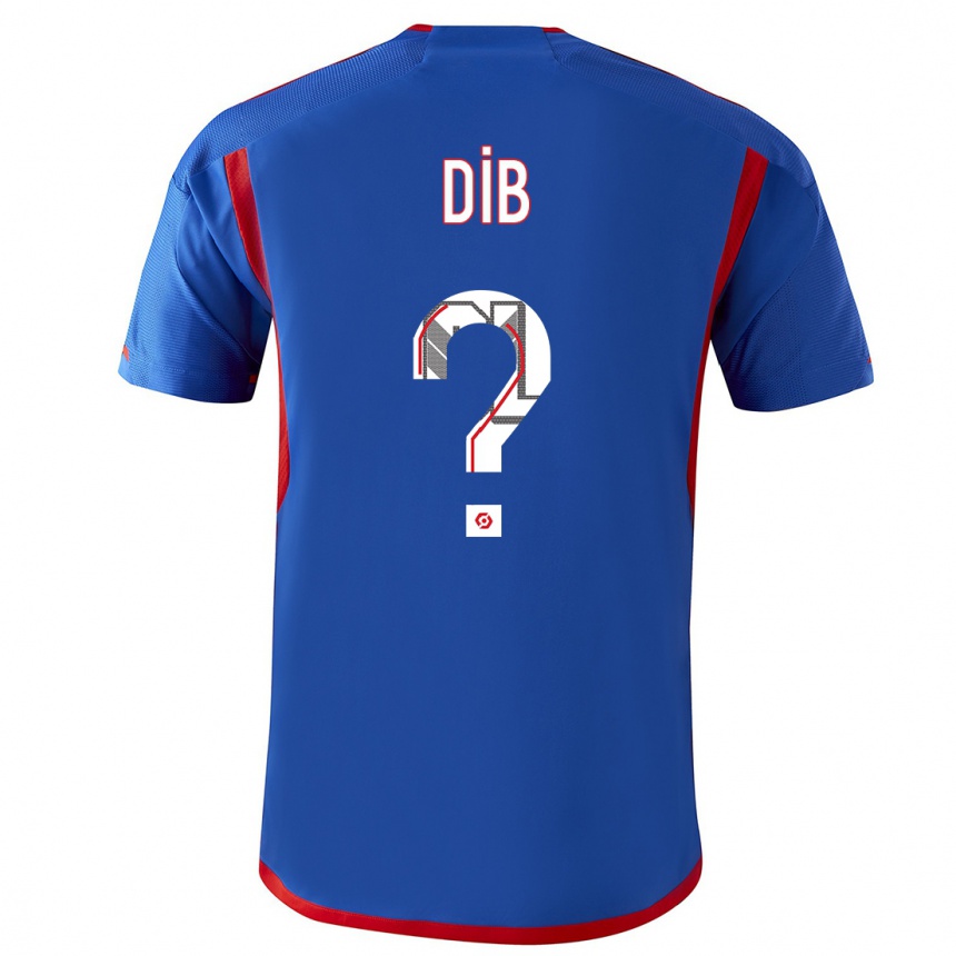 Kinder Fußball Djibrail Dib #0 Blau Rot Auswärtstrikot Trikot 2023/24 T-Shirt Luxemburg